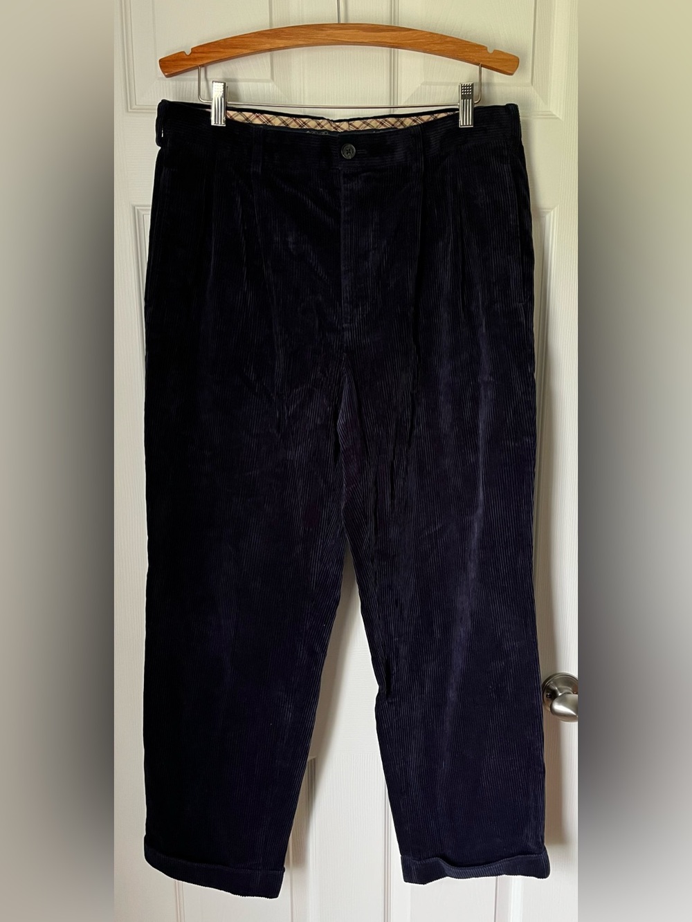 Brooks Brothers Elliot Fit Navy Corduroy Men's Trousers